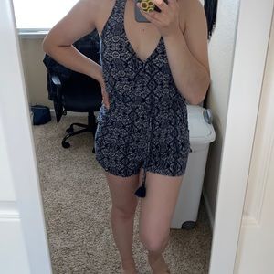American eagle Navy Halter Romper, size small